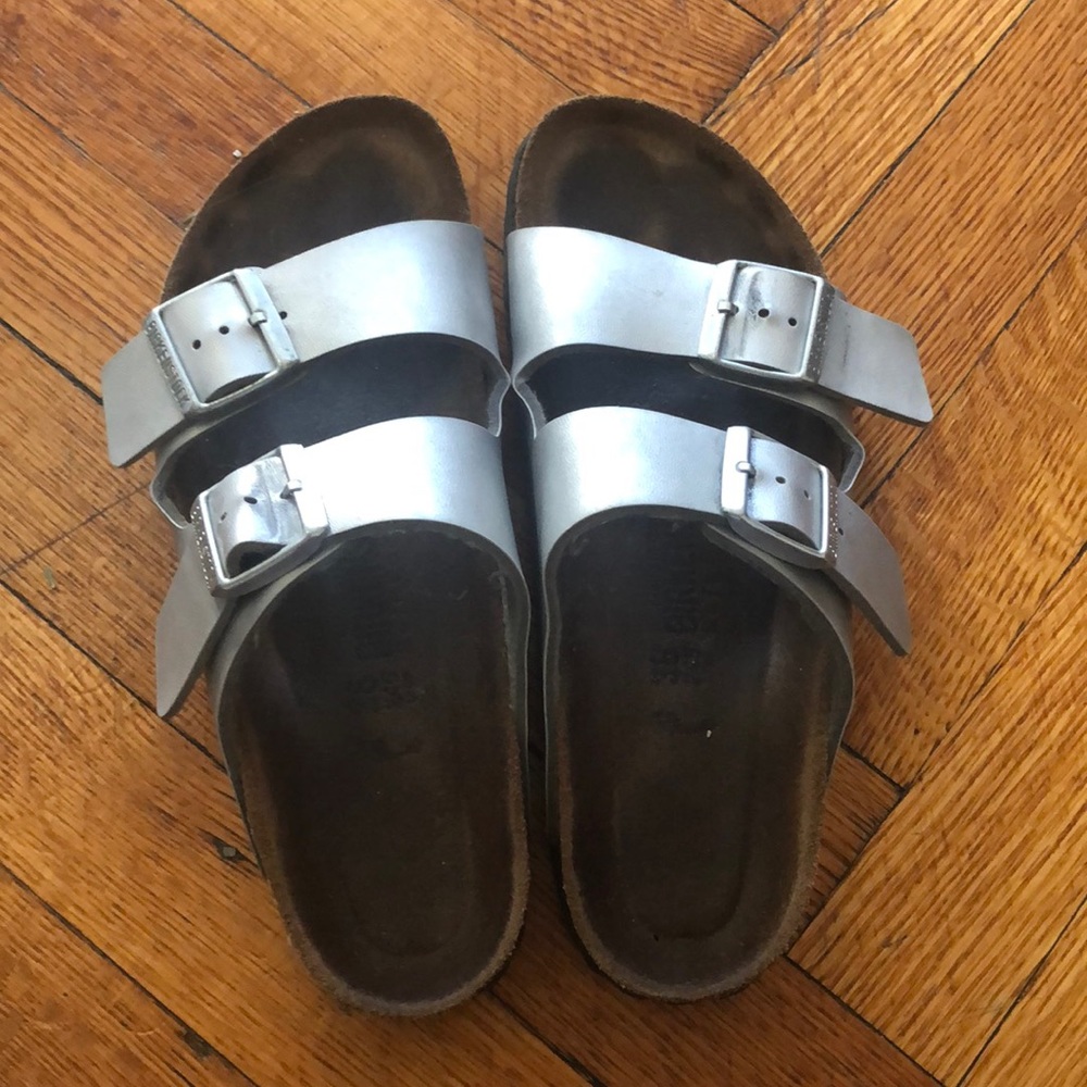 Silver Birkenstocks